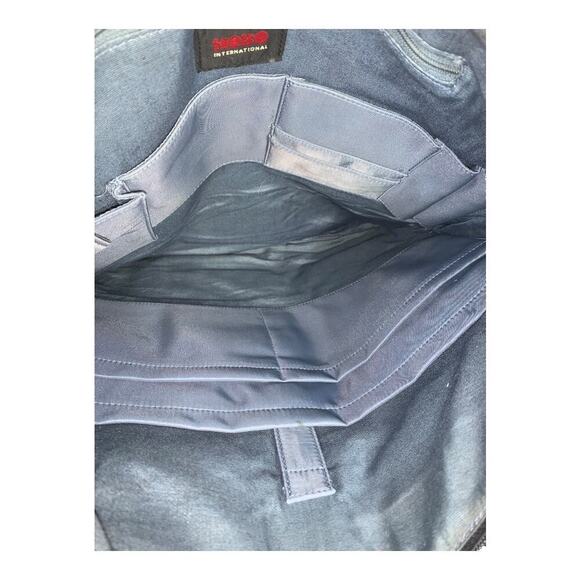 Hobo International Leather & Nylon Soft Sided Briefcase Travel Bag - Picture 5 of 8